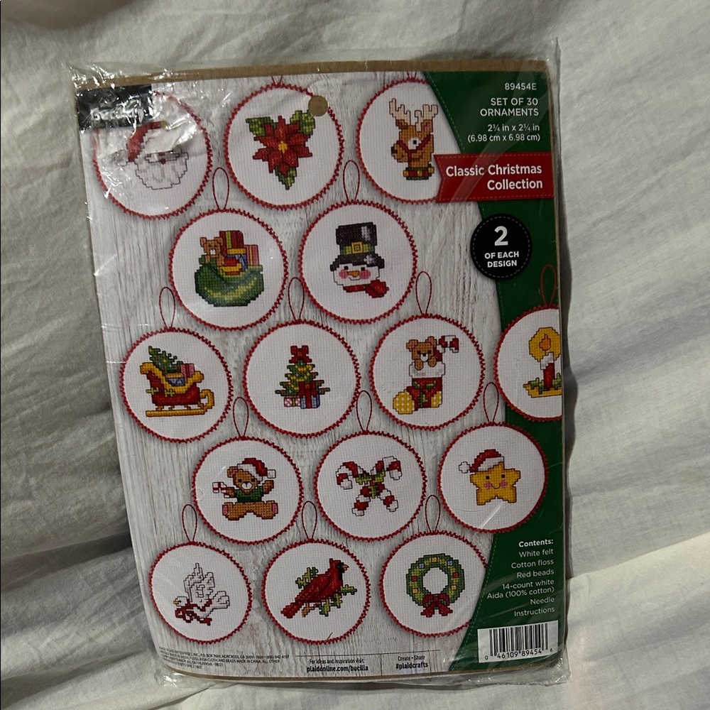 Bucilla set of 30 ornaments 2 3/4 “x 2 3/4” Classic Christmas collection